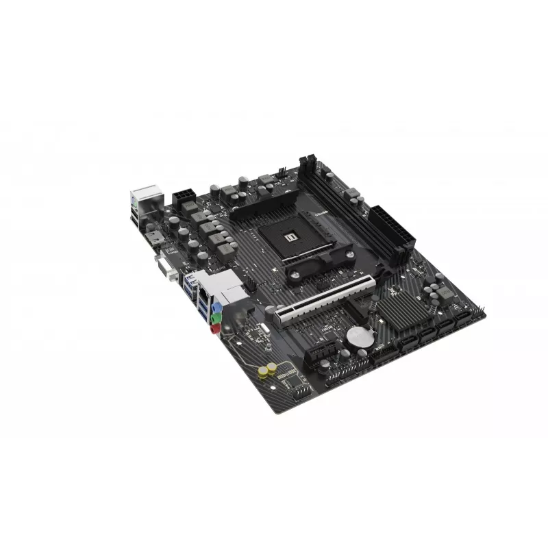 Sapphire A520M-E Micro ATX pagrindinė plokštė, Socket AM4, AMD A520, 2x DDR4 DIMM, max 64 GB, PCIe 3.0 x16/x1, SATA III, Gigabit LAN