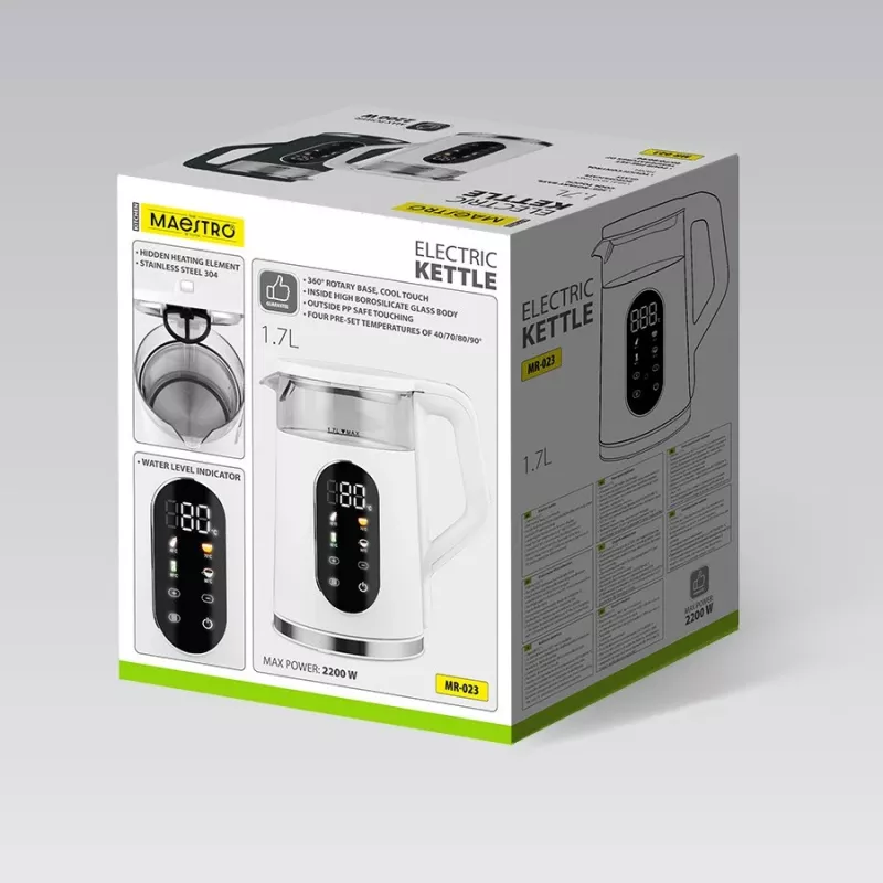 Elektrinis virdulys Maestro MR-023-GREEN 1.7 L 2220 W