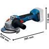 Profesionalus 18V rinkinys, GBH 18V-22 + GSR 18V-65 + GWS 18V-8 Professional, mėlynas, 2x Li-Ion akumuliatorius 5,0 Ah, 3 L-BOXX dėžėse