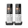 Gigaset COMFORT 500HX duo analoginis/DECT telefono aparatas su skambučio ID, juodas, sidabrinis