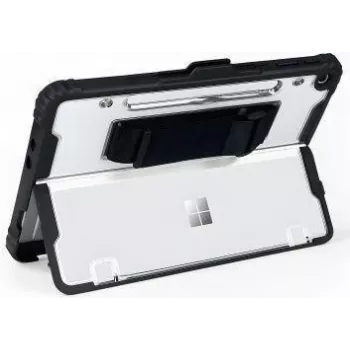 Apsauginis dėklas su rankiniu dirželiu jt berlin, skaidrus juodas, Microsoft Surface Pro 12 colių 1-osios kartos