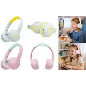 LogiLink BT0073BL Ausinės ant ausų Bluetooth laidinės šviesiai mėlynos geltonos sulankstomos (BT0073BL)