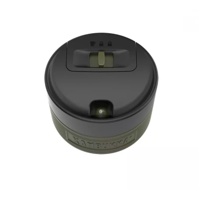 Termo puodelis Kambukka Etna Grip 500 ml, nerūdijančio plieno vakuuminis, sandarus, žalias, 7,1 cm skersmuo