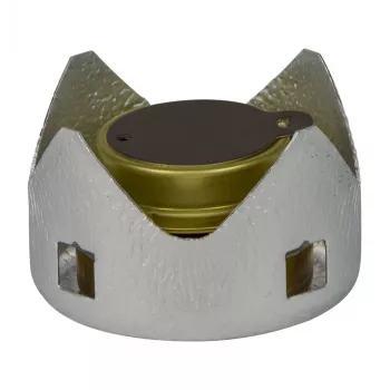 Alkoholinė kempingo viryklė Trangia 100281 — 1 zonos lengvas degiklis, 1000 W, 162 g, Ø95×62 mm, sidabrinė