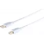 USB 2.0 A–B laidas ShiverPeaks 1,0 m, High Speed, auksuoti kontaktai, baltas