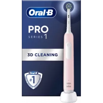 Oral-B Pro 1 Cross Action rausvas