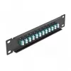 Optiminis skirstomasis skydas DeLOCK 10 col. 12 prievadų LC Duplex akvamarinas juodas 1U
