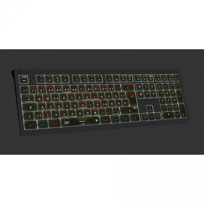 Logickeyboard LKB-OSX-A2M-DE klaviatūra USB QWERTZ vokiška juoda (LKB-OSX-A2M-DE)