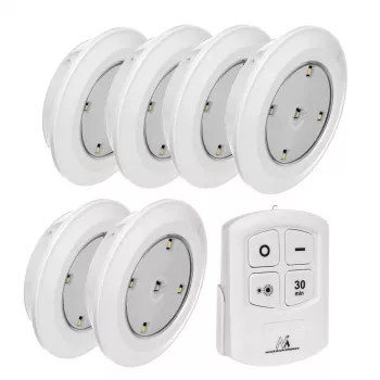Maclean Energy MCE165 nuotolinio valdymo LED lempų rinkinys, AAA baterijos, 6 vienetai rinkinyje