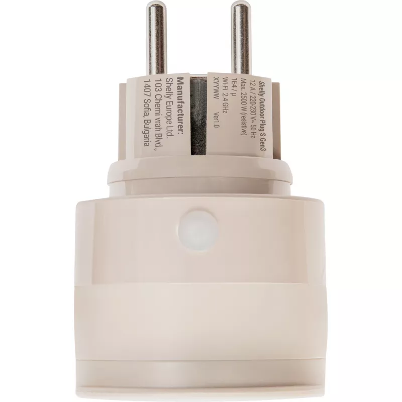 Shelly Outdoor Plug S Gen3 išmanusis kištukas Mocha