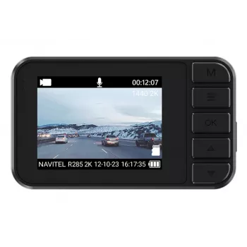 Automobilinis vaizdo registratorius Navitel R285 2K, 2 colių IPS ekranas, 2560×1440, įmontuoti žemėlapiai