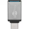 Wentronic Goobay USB-C™ adapteris - USB 3.0 A lizdas, pilkas, skirtas USB-C™ ir USB-A įrenginių sujungimui (56621)