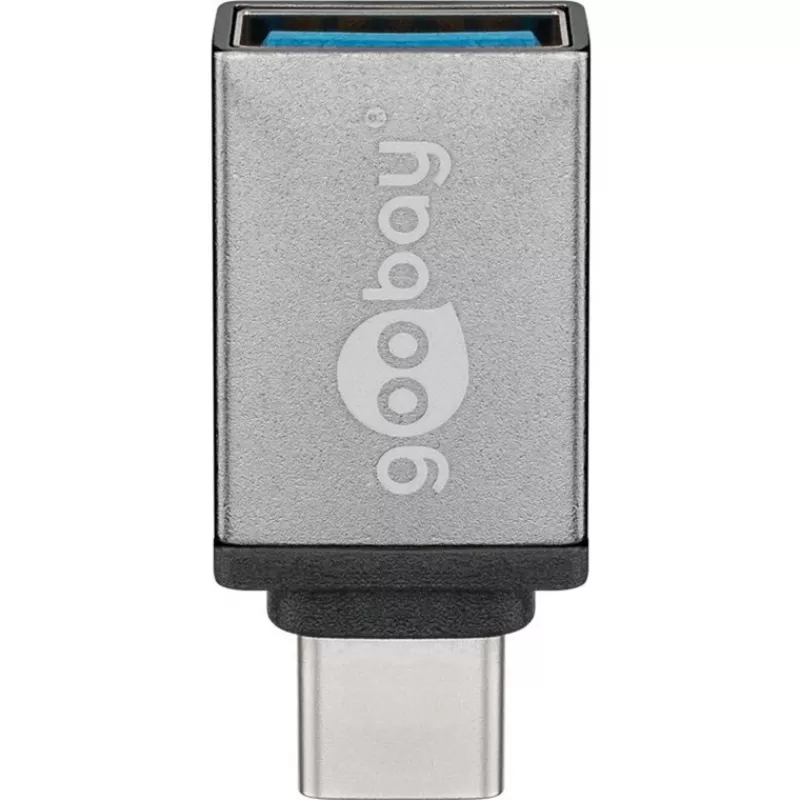Wentronic Goobay USB-C™ adapteris - USB 3.0 A lizdas, pilkas, skirtas USB-C™ ir USB-A įrenginių sujungimui (56621)
