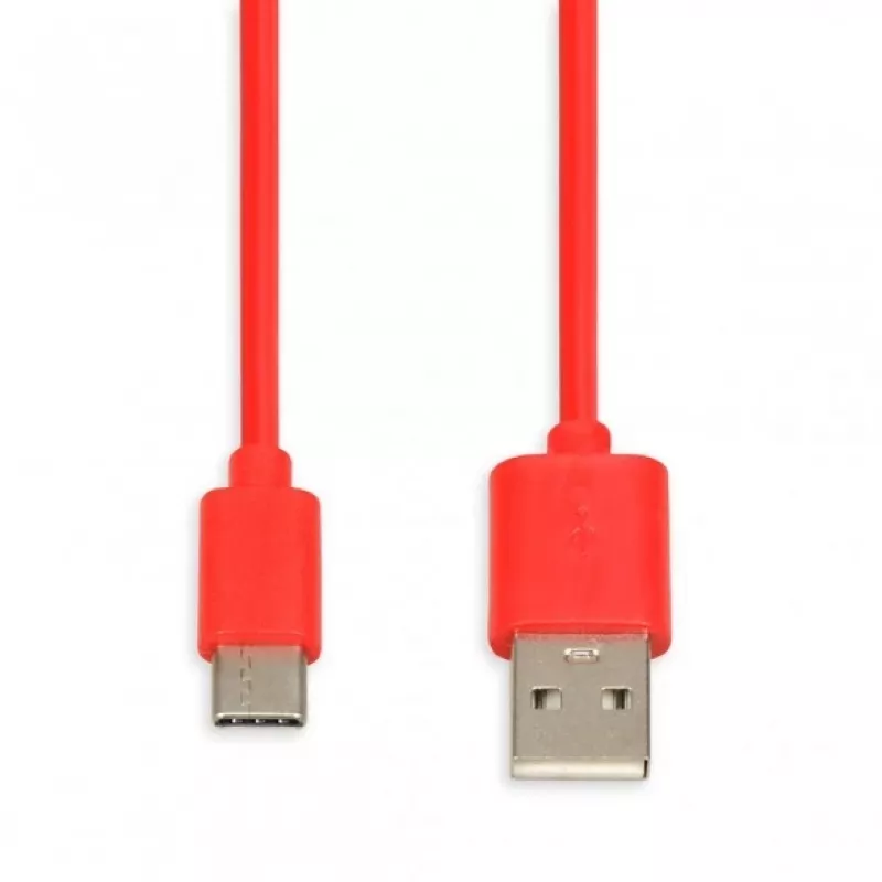 USB laidas IBOX IKUMTCR 1 m, USB A į USB‑C, USB 2.0, raudonas
