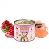 Šlapias ėdalas katėms Fox4Pets DeliCATessen lašiša su jūros gėrybėmis 200 g skardinė, pilnavertis suaugusių kačių racionas, 10,2% baltymų, 5,5% riebalų, 80% drėgmės