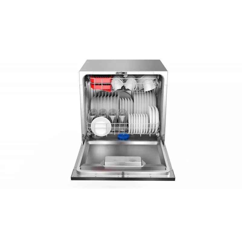 Indaplovė įmontuojama Toshiba DW-08T2EE(S)-PL — 8 komplektų, F energijos klasė, 49 dB, 55×59×50 cm