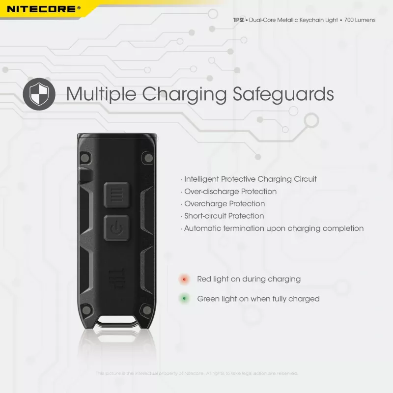 Nitecore TIP SE juodas rankinis žibintuvėlis LED