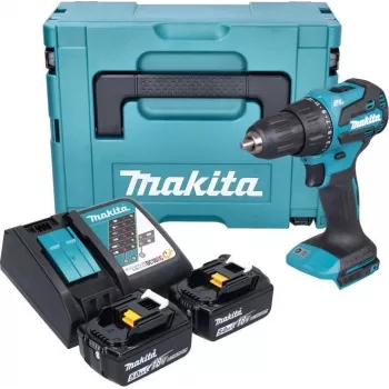 Belaidis gręžtuvas-suktuvas MAKITA DHP490RTJ 2x5Ah 18V