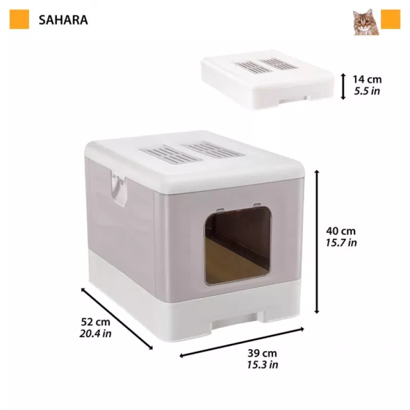 FERPLAST Sahara Lilac - katės kraiko dėžė - 52 x 39 x 40 cm