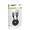USB laidas Emtec ECCHAT700TCU3 1,2 m USB 3.2 Gen 2 juodas