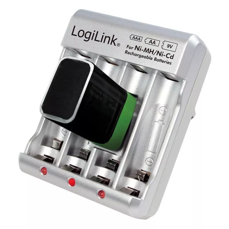 LOGILINK akumuliatorių įkroviklis Ni-MH / Ni-Cd AA / AAA / 9V