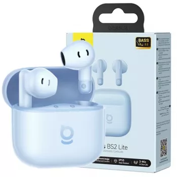 Belaidės ausinės į ausis Baseus Bass BS2 Lite TWS – Mėlyna
