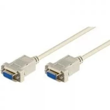 Wentronic Goobay D-SUB Nullmodem kabelis, pilkas, 2 m - D-SUB/RS-232 lizdas (9 kontaktų) > D-SUB/RS-232 lizdas (9 kontaktų) (68484)