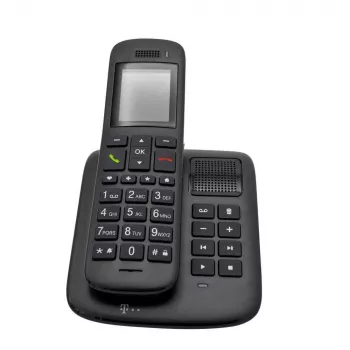 Telekom Sinus A 32 DECT telefonas su skambučio ID, juodas
