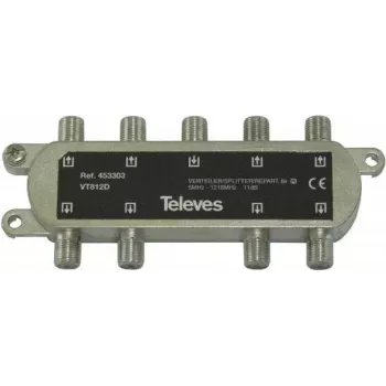 Paskirstymo stiprintuvas Televes VT812D – 1 įėjimas, 8 išėjimai, 5–1220 MHz