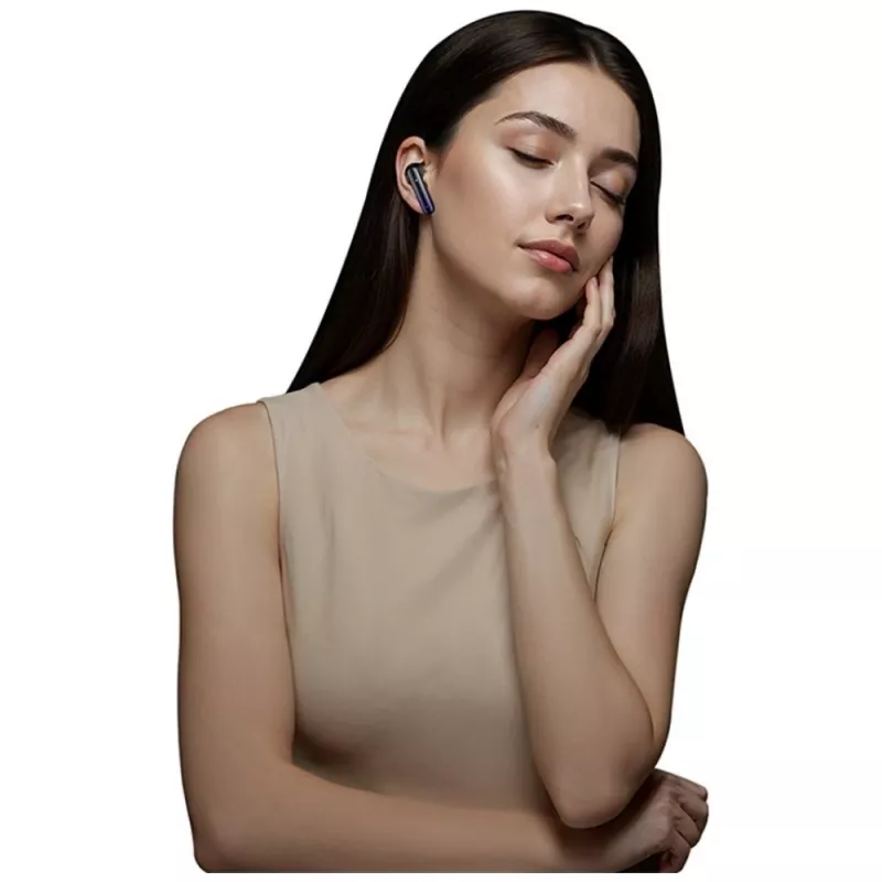 Belaidės Bluetooth ausinės Usams TWS E02 ANC+ENC juodos
