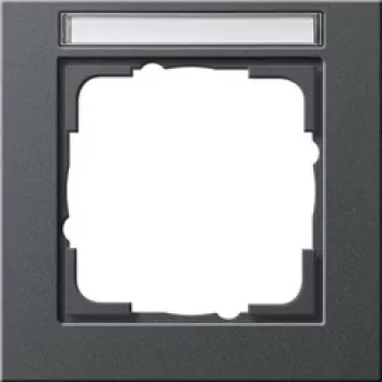 Gira E2 sieninė plokštė antracitinė, termoplastikas, bevaržtė, 80,8×80,8×9,3 mm