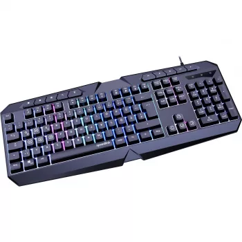Gaming klaviatūra SPEEDLINK LUDICIUM USB QWERTZ Vokiška juoda