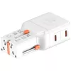 Pasaulinis kelioninis įkroviklis World 65W USB-C + USB-A baltas