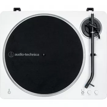 Pilnai automatinė juostinė vinilinė patefonė Audio-Technica AT-LP70XBT sidabrinė-balta