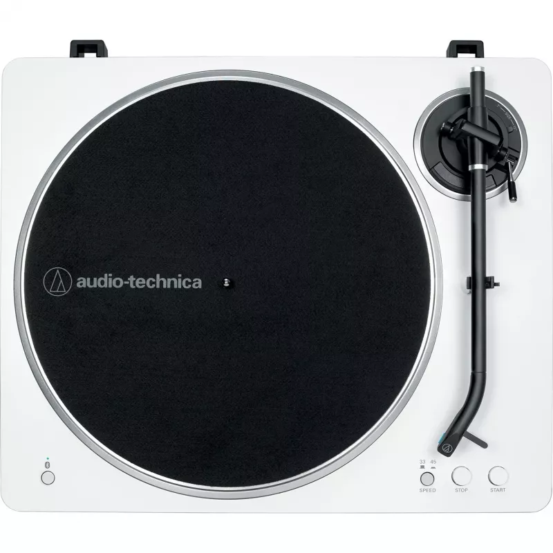 Pilnai automatinė juostinė vinilinė patefonė Audio-Technica AT-LP70XBT sidabrinė-balta