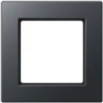 JUNG AC 581 BF ANM Black – dengiamasis lizdo rėmelis, termoplastikas, 87×87 mm