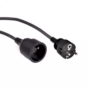 Prailginimo laidas LOGON PSPC02 — 2 m, 1 AC lizdas, juodas