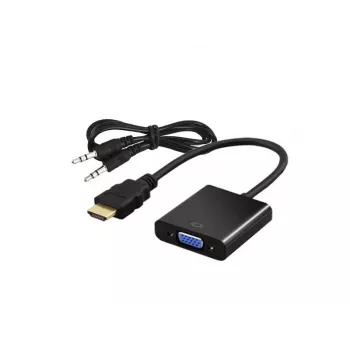 Vaizdo adapteris SAVIO CL-23/B VGA (vyriškas) į HDMI Type A (moteriškas) 0,5 m, juodas