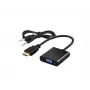 Vaizdo adapteris SAVIO CL-23/B VGA (vyriškas) į HDMI Type A (moteriškas) 0,5 m, juodas