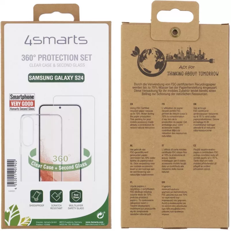 4smarts dėklas Samsung Galaxy S24 skaidrus 15,8 cm (6,2 colio)