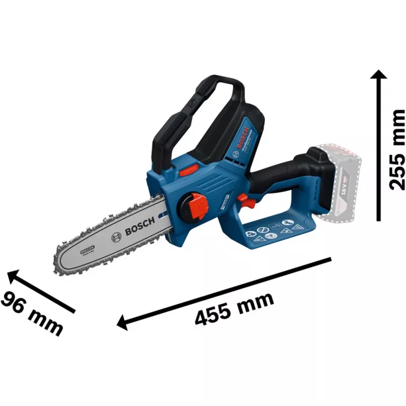 Bosch GKE 18V-20 Professional akumuliatorinis genėjimo pjūklas, 18 V, mėlynas, be akumuliatoriaus ir įkroviklio