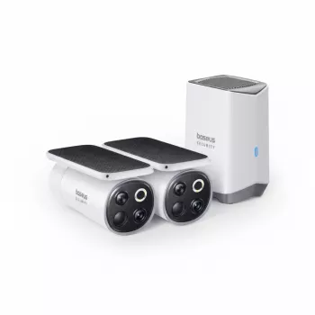 Baseus S1 Pro Outdoor Dual 3K lauko vaizdo kamerų rinkinys (2 vnt.), baltas