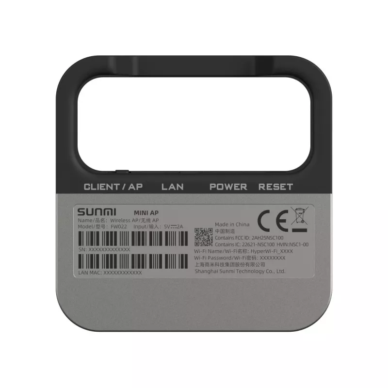SUNMI Mini AP belaidis prieigos taškas, Wi-Fi 802.11ah, 1 GHz, USB-C