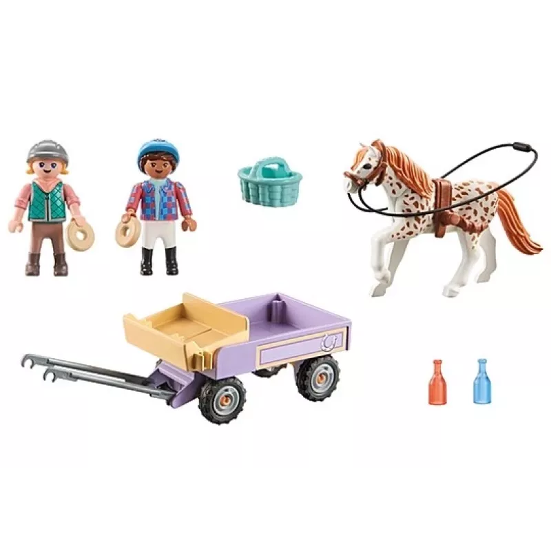 Playmobil 71496 Kaskadų arkliai: Ponio vežimas