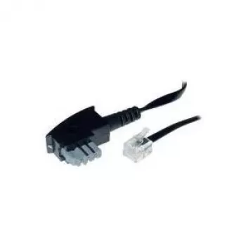 S/CONN 6m TAE-N – RJ 11 juodas permatomas ShiverPeaks telefono laidas