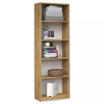 Biuro spinta su lentynomis Topeshop R40 ARTISAN, ąžuolo spalva, 5 lentynos, 400×300×1820 mm, medžio drožlių plokštė