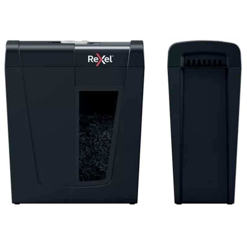 Popieriaus smulkintuvas REXEL Secure X8 – kryžminis pjovimas P-4, 4x40 mm, 8 lapų talpa, 14 L krepšelis, juodas