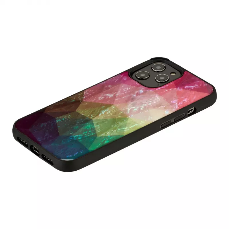 iKins apsauginis dėklas Apple iPhone 12 Pro Max — vandens gėlių dizainas, juodas
