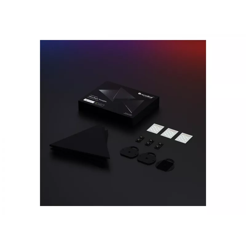 Nanoleaf NL47-0101TW-3PK Ultra Black trikampis išplėtimo rinkinys 3 vnt., Wi-Fi, juodas