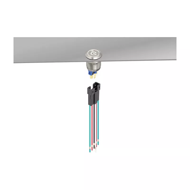 Delock 90791 lizdas 22 mm 6 kontaktų mygtukui arba jungikliui